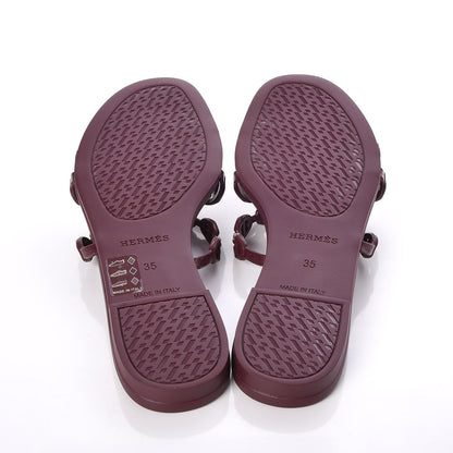 Hermes TPU Rivage Sandals 35 Bordeaux 6 of 8