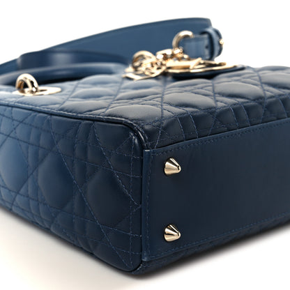 Christian Dior Lambskin Cannage Gradient Small My ABCDior Lady Dior Indigo Blue 9 of 10