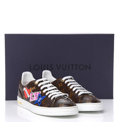 Louis Vuitton Calfskin Monogram LV Black Heart Sneakers 37.5 Cacao 8 of 8