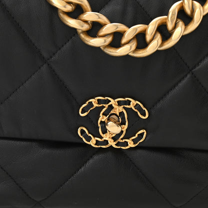 Chanel Lambskin Quilted Large Chanel 19 Flap Black 8 of 10