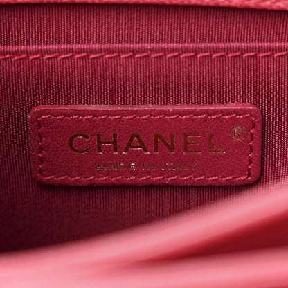 Chanel Caviar Suede Stitched Lady Coco Flap Pink 6 of 11
