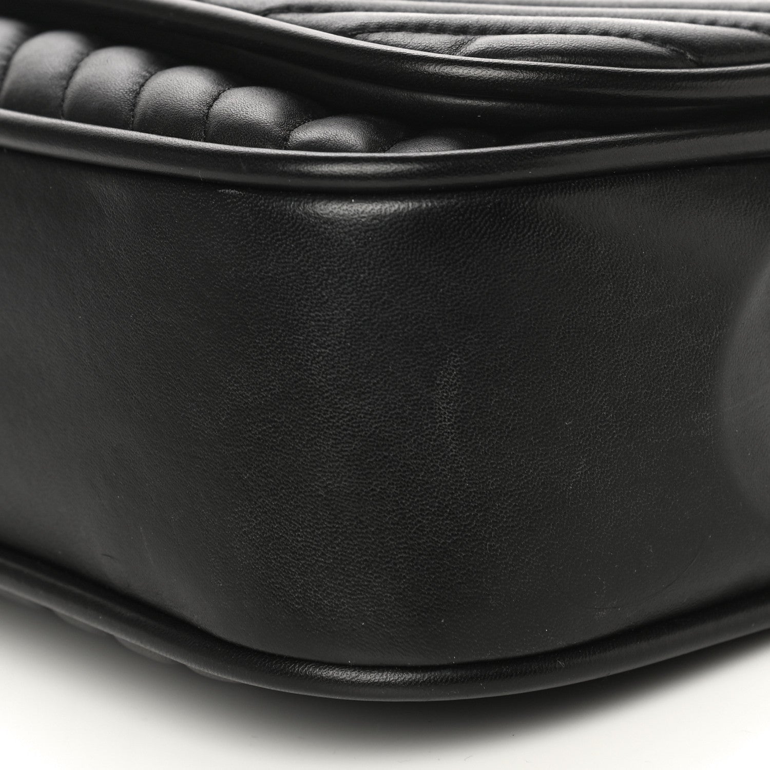 Chanel Lambskin Reverse Chevron Quilted Round Top Handle Flap Black 10 of 18