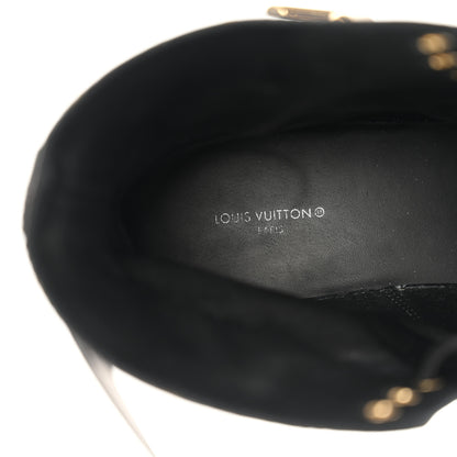 Louis Vuitton Calfskin Monogram Wonderland Flat Ranger Boots 39.5 Black 7 of 12