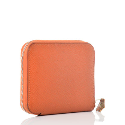 Hermes Epsom Silk'in Compact Wallet Orange 3 of 10