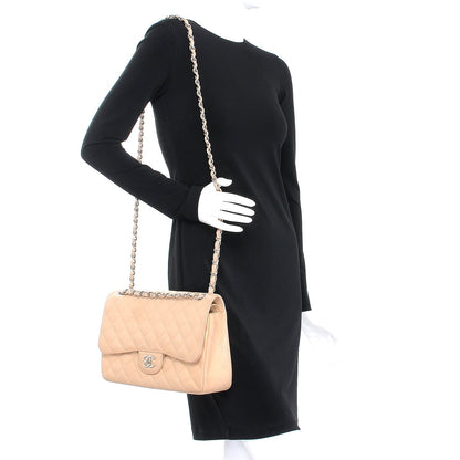 Chanel Caviar Quilted Jumbo Double Flap Beige Clair 2 of 13