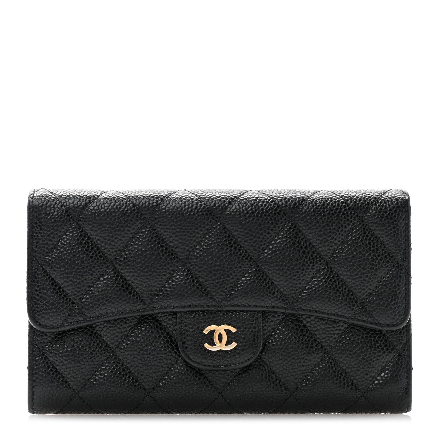 Chanel Caviar Quilted Large Flap Wallet Black 1 of 13