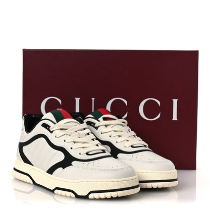 Gucci Sparrow Calfskin Mens Re-Web Sneakers 8 Green White Black 12 of 12