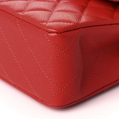 Chanel Caviar Quilted Medium Double Flap Red 10 of 11