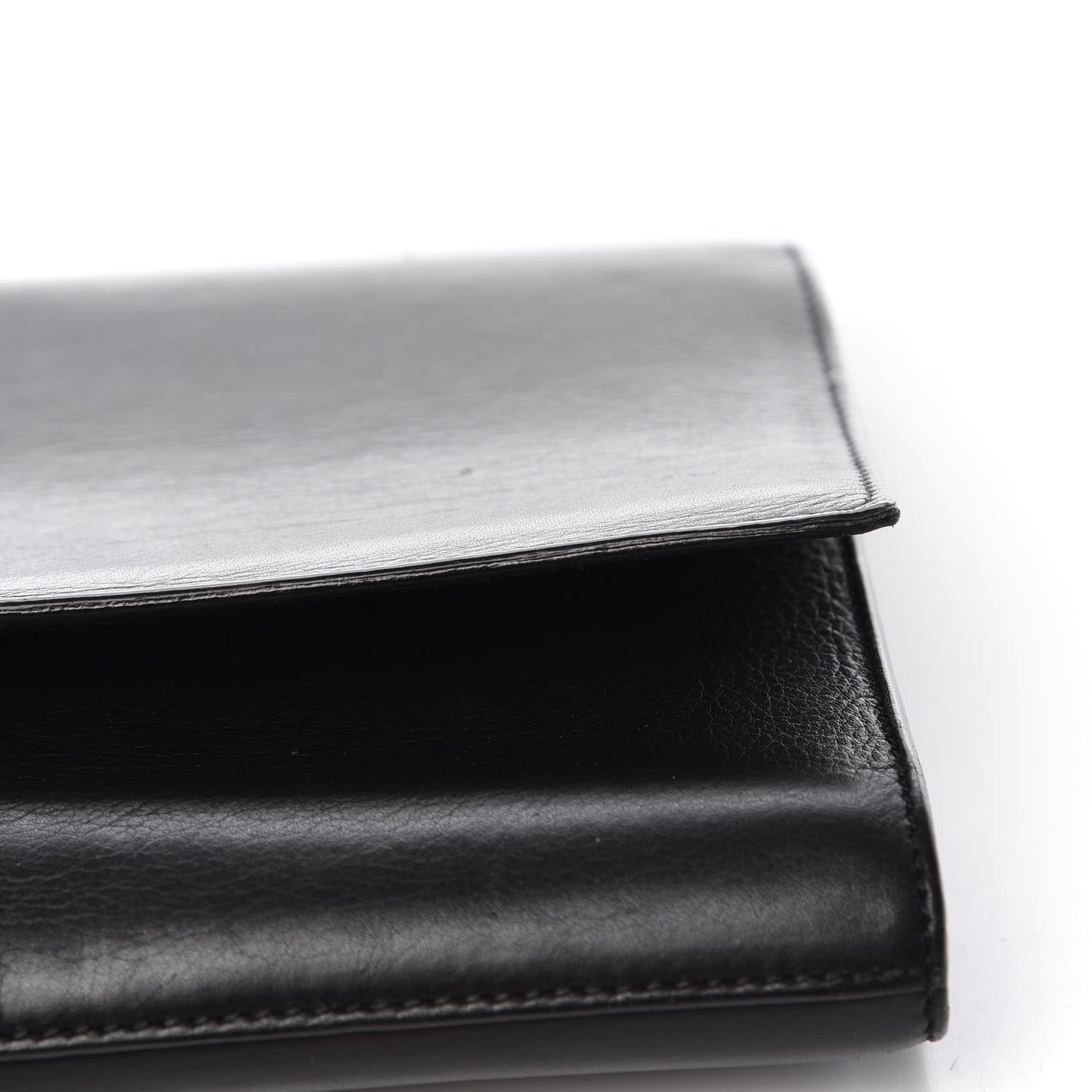 Calfskin Classic Y Ligne Clutch Black