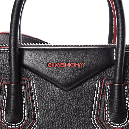 Givenchy Calfskin Contrast Stitched Small Antigona Black 10 of 13
