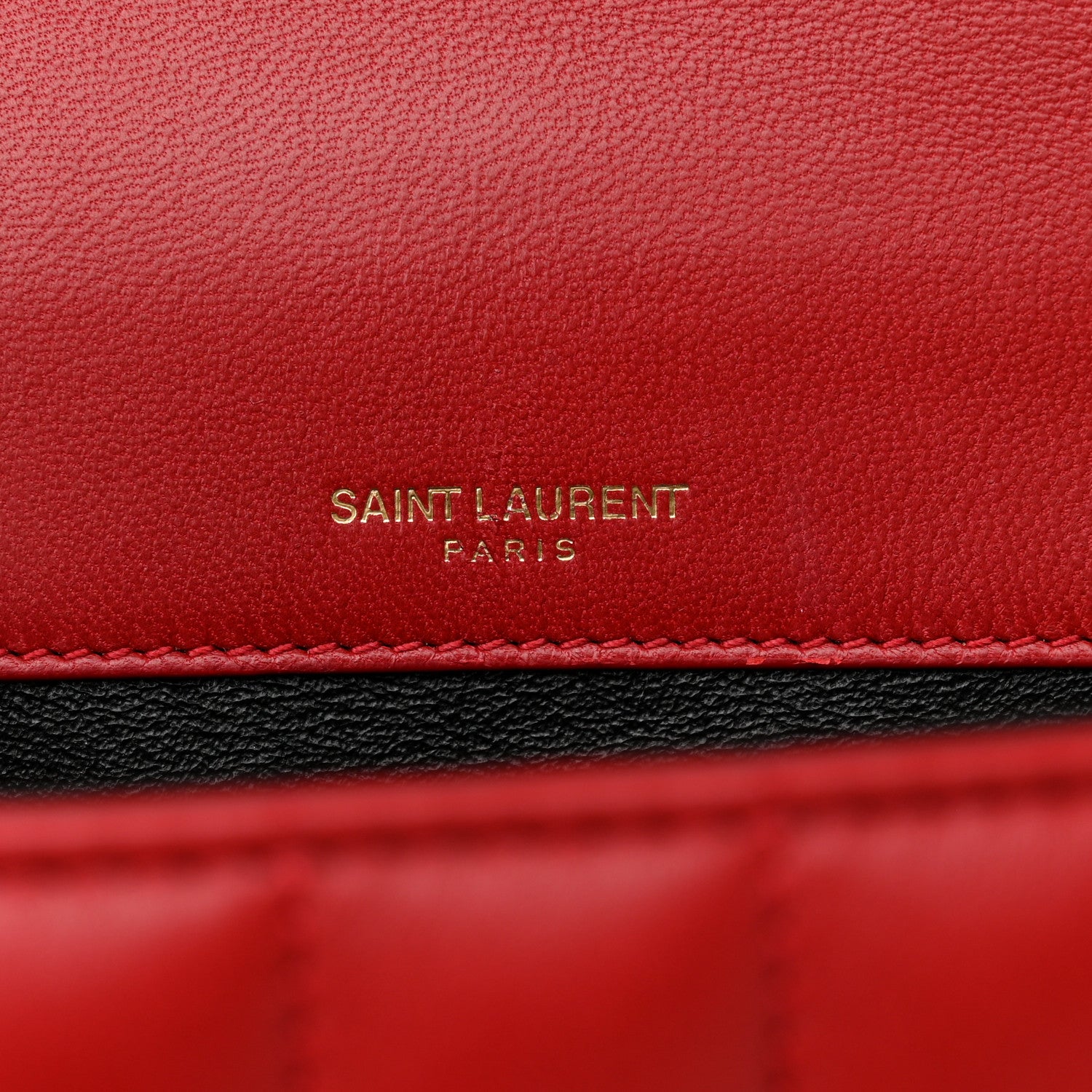 Saint Laurent Lambskin Matelasse Monogram Large Vicky Chain Bag Rouge Eros 6 of 12
