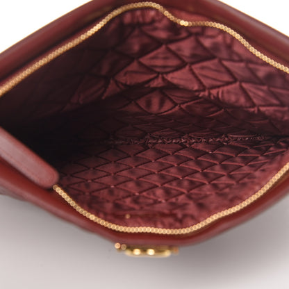 Chanel Lambskin Quilted Beauty CC Boy Clutch Red 5 of 7