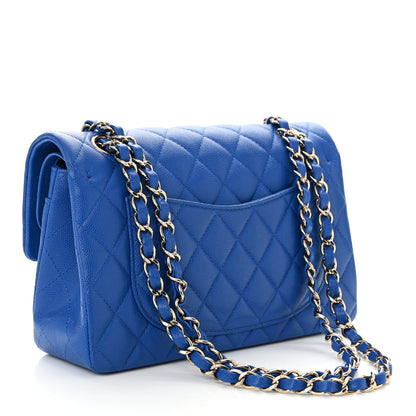 Chanel Caviar Quilted Small Double Flap Blue 3 of 11