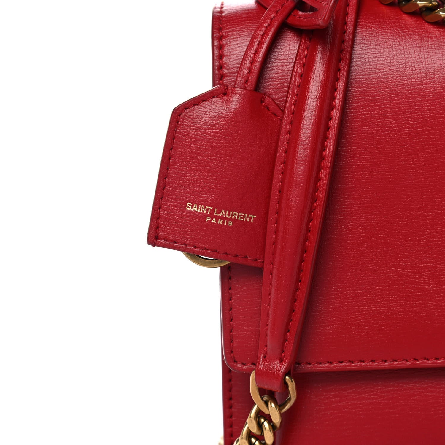 Saint Laurent Calfskin Medium Monogram Sunset Rouge Eros 8 of 13