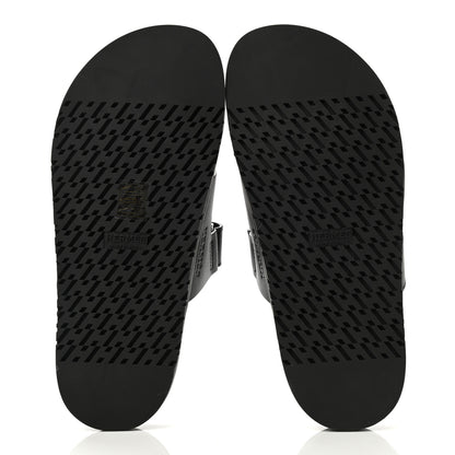 Hermes Calfskin Womens Chypre Sandals 38 Black 5 of 9