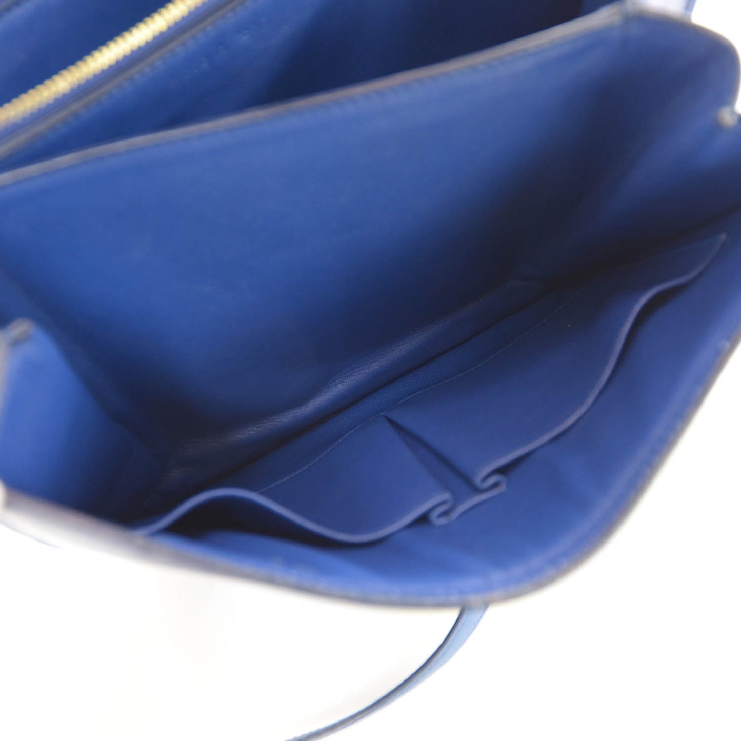 Leather Medium Classic Box Flap Bag Blue