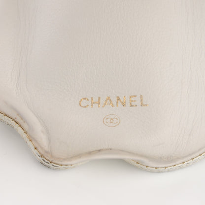 Chanel Vinyl CC Logo Cosmetic Pouch White 6 of 9