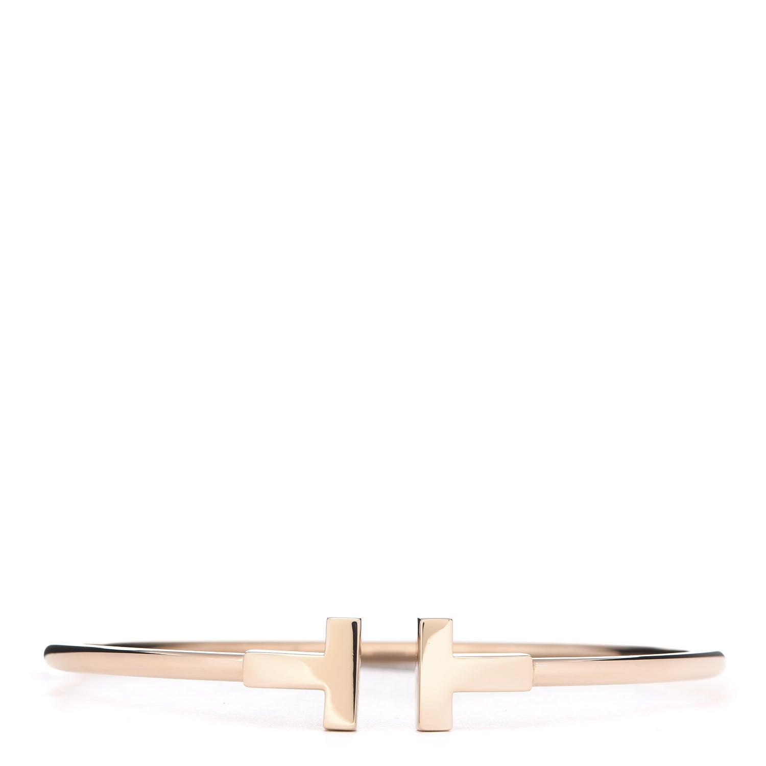 Tiffany 18K Rose Gold T Wire Bracelet 1 of 4