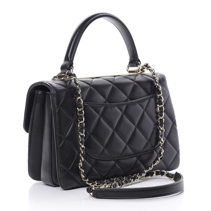Chanel Lambskin Quilted Small Trendy CC Dual Handle Flap Bag Black 4 of 12