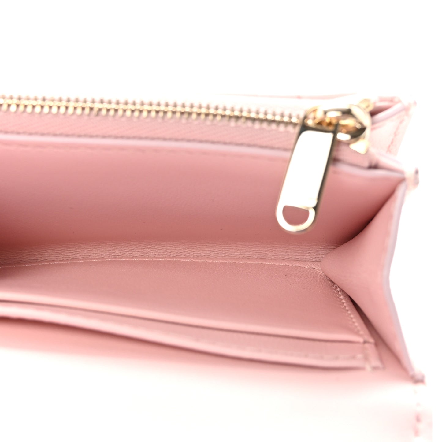 Lambskin Cannage Bow My Dior Glycine Wallet Rose Soupir