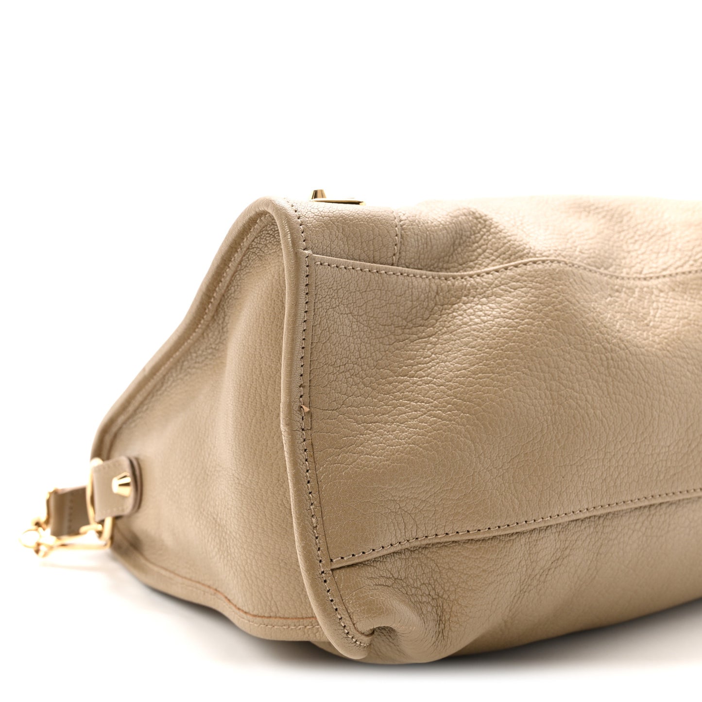 Chevre Gold Metallic Edge Hardware City Beige Latte