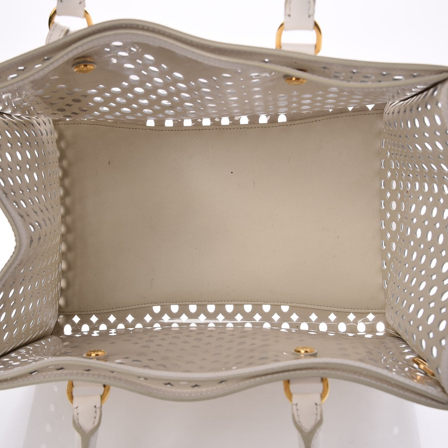 Saffiano Perforated Tote Talco