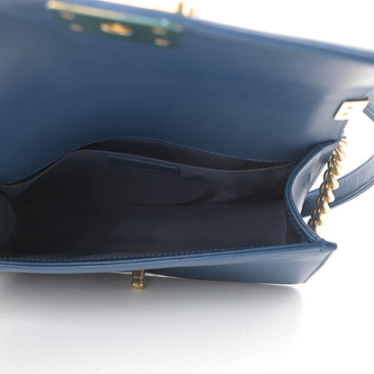 Chanel Lambskin Quilted Medium Boy Flap Blue 4 of 15