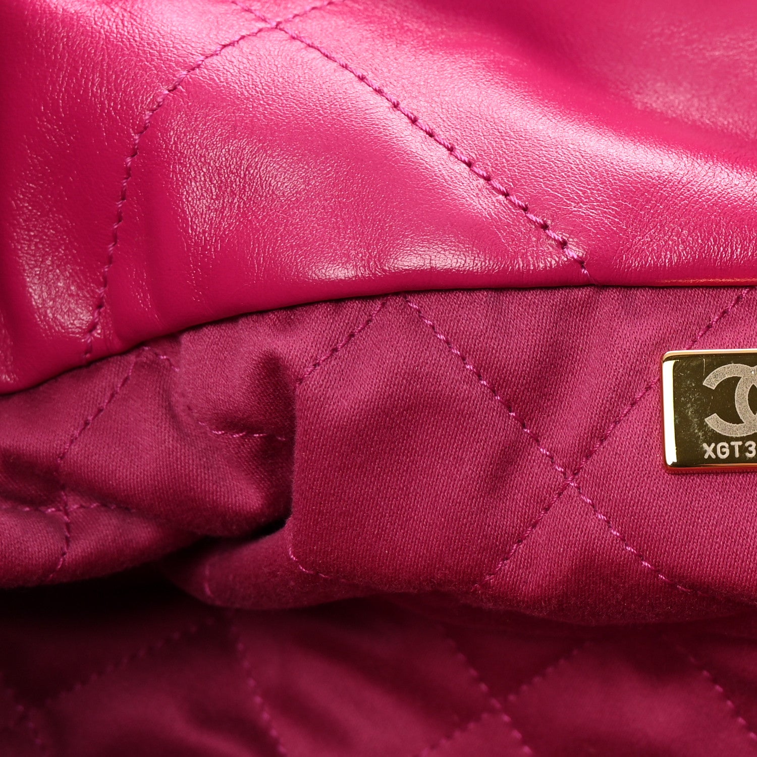 Chanel Shiny Calfskin Quilted Small Chanel 22 Fuchsia 7 of 11
