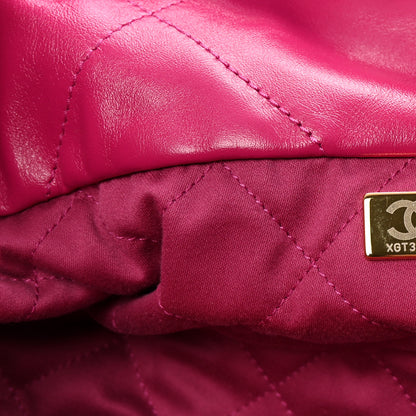 Chanel Shiny Calfskin Quilted Small Chanel 22 Fuchsia 7 of 11