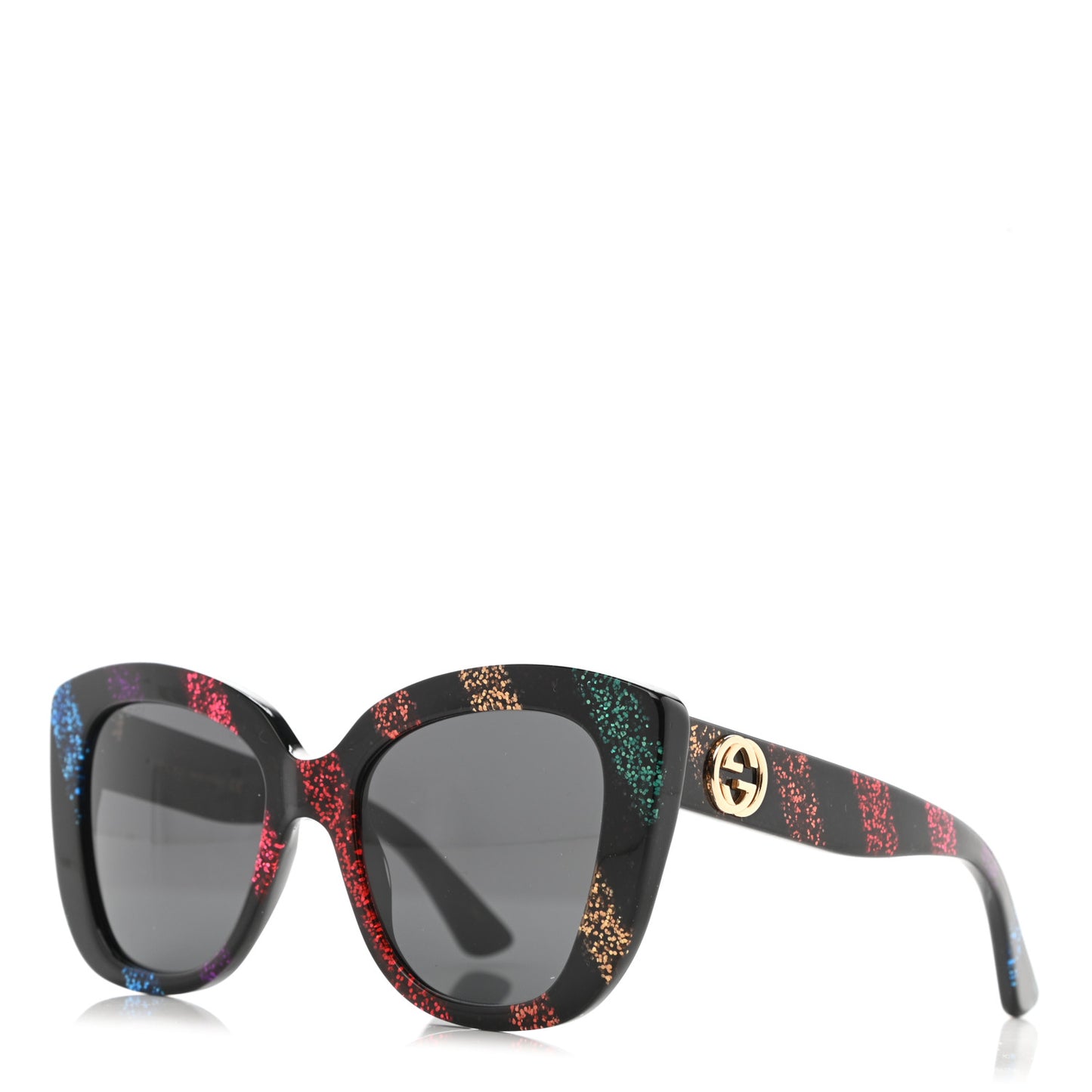 Acetate Glitter Sunglasses GG0327S Black