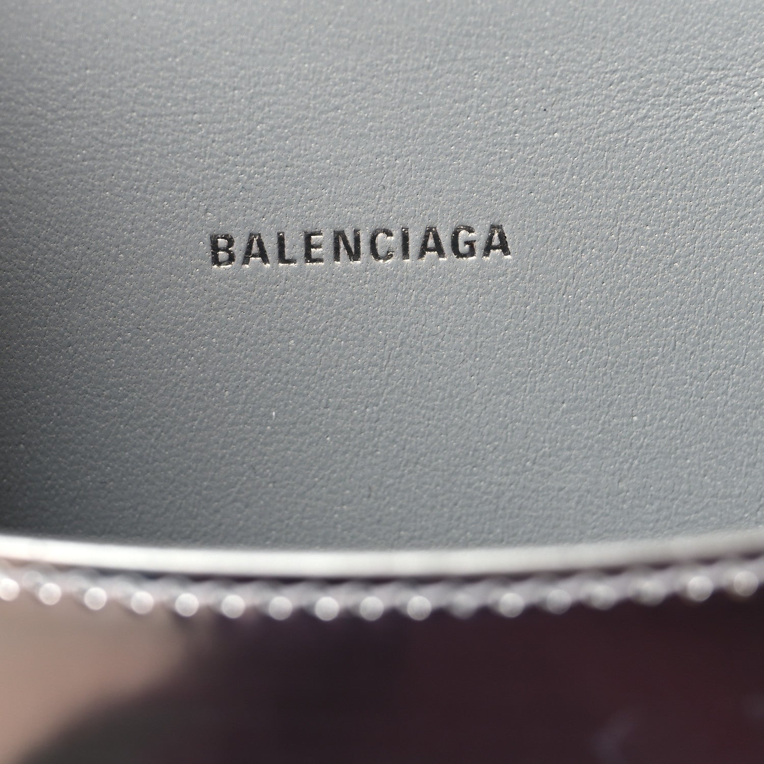 Balenciaga Metallic Calfskin Hourglass Top Handle Bag XS Silver 6 of 11