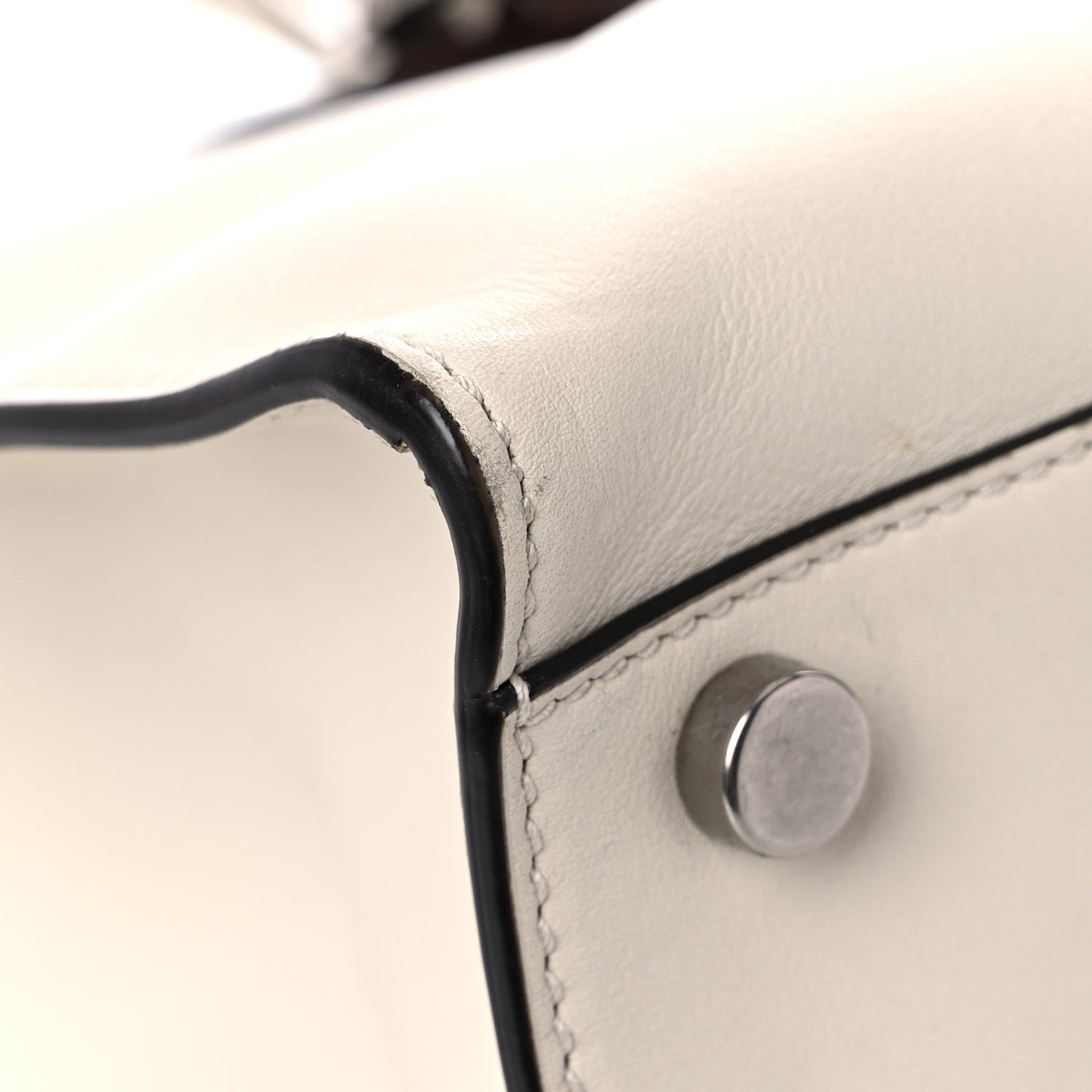 Calfskin Web Stripe Medium Dionysus Tote Bag White