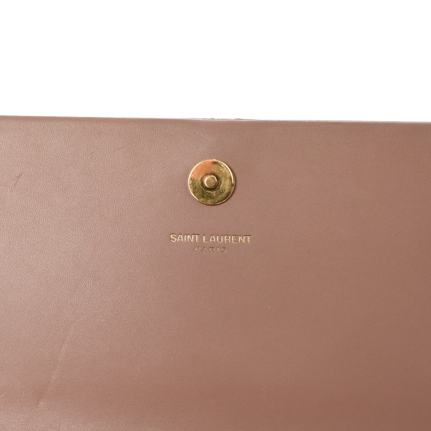 Saint Laurent Calfskin Classic Monogram Tassel Clutch Pale Blush 9 of 14