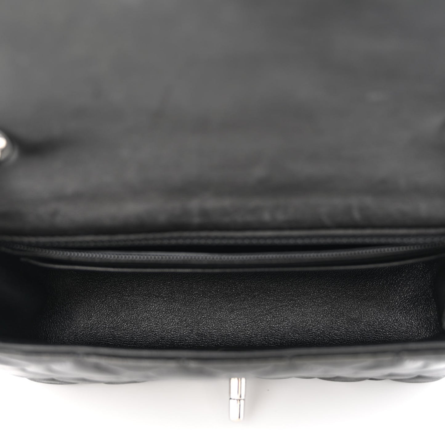 Lambskin Quilted Mini Rectangular Flap Black