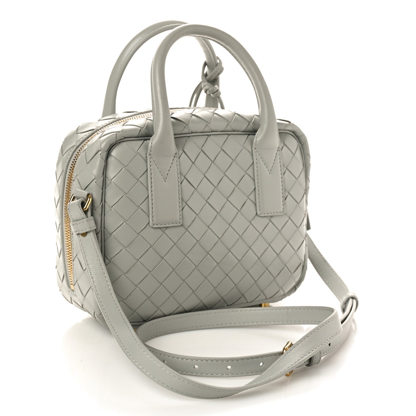 Lambskin Intrecciato Small Getaway Agate Grey