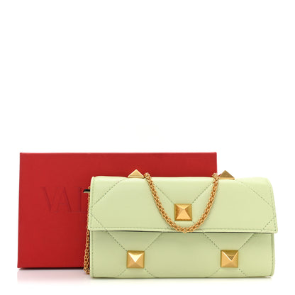 Valentino Garavani Nappa Roman Stud Wallet on Chain Ambrosia 9 of 9