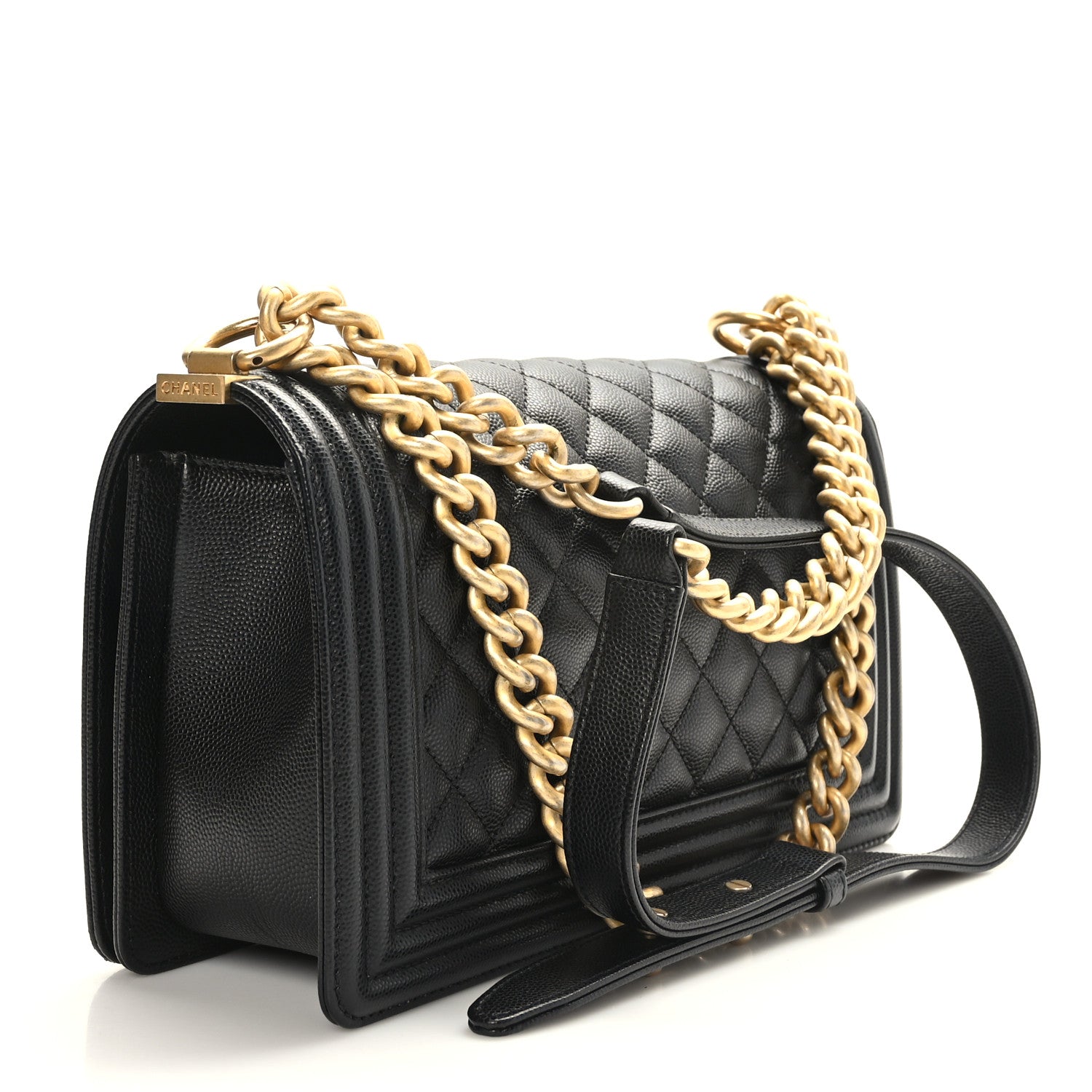 Chanel Caviar Quilted Medium Boy Flap Black 3 of 9
