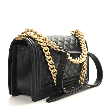 Chanel Caviar Quilted Medium Boy Flap Black 3 of 9