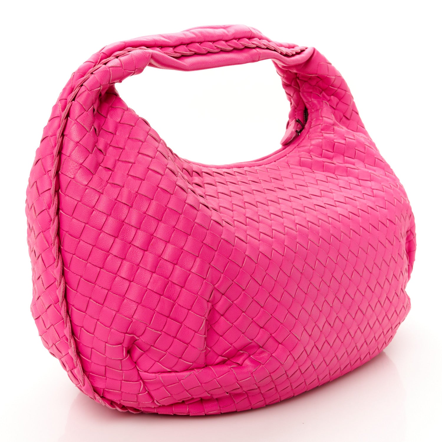 Bottega Veneta Nappa Intrecciato Medium Veneta Hobo Fuchsia 3 of 11