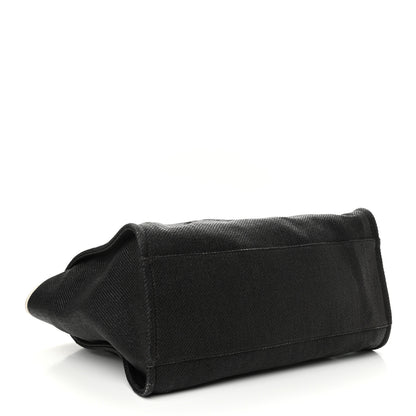 Chanel Canvas Medium Deauville Tote Black White 3 of 12