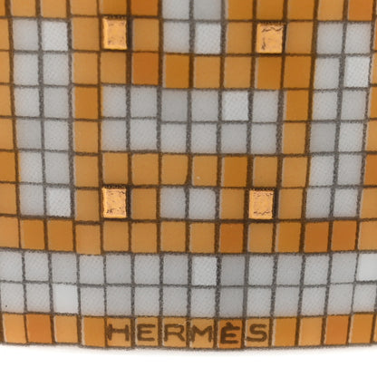 Hermes Porcelain Mosaique Au 24 Porcelain Candle Tumbler Gold 7 of 8