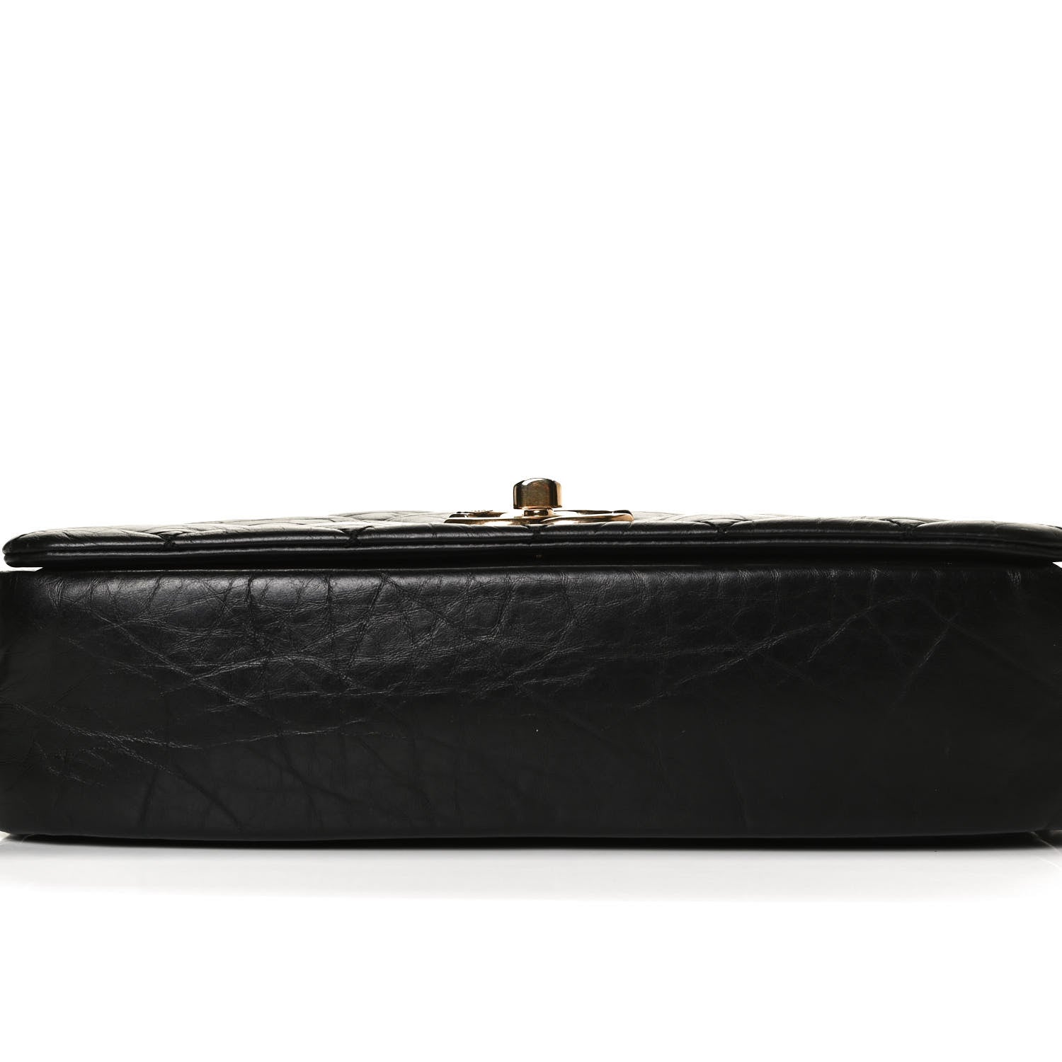 Chanel Aged Calfskin Quilted Medium Pondichery Flap Black 20 of 29