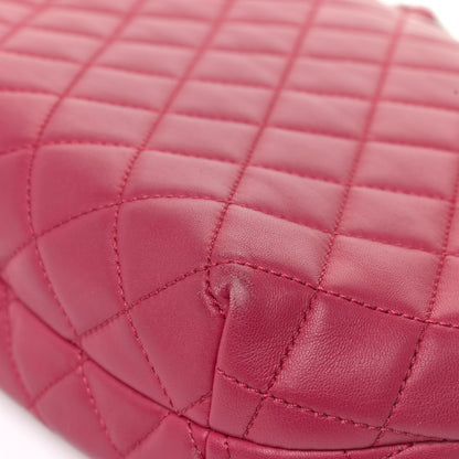 Chanel Lambskin Quilted Large Daily Supple Flap Dark Pink 27 of 27