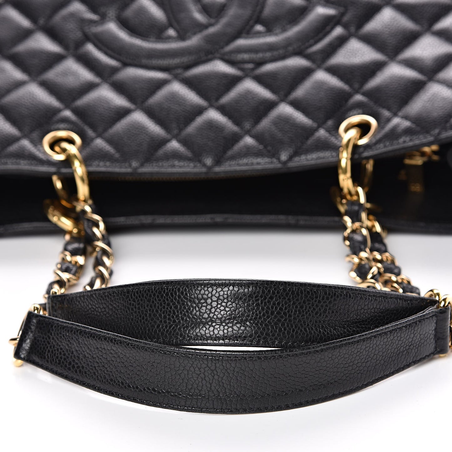 Caviar Quilted Grand Shopping Tote GST Black