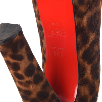 Christian Louboutin Calf Hair Leopard Print Mini Chad Bibi 140 Pumps 35.5 9 of 14