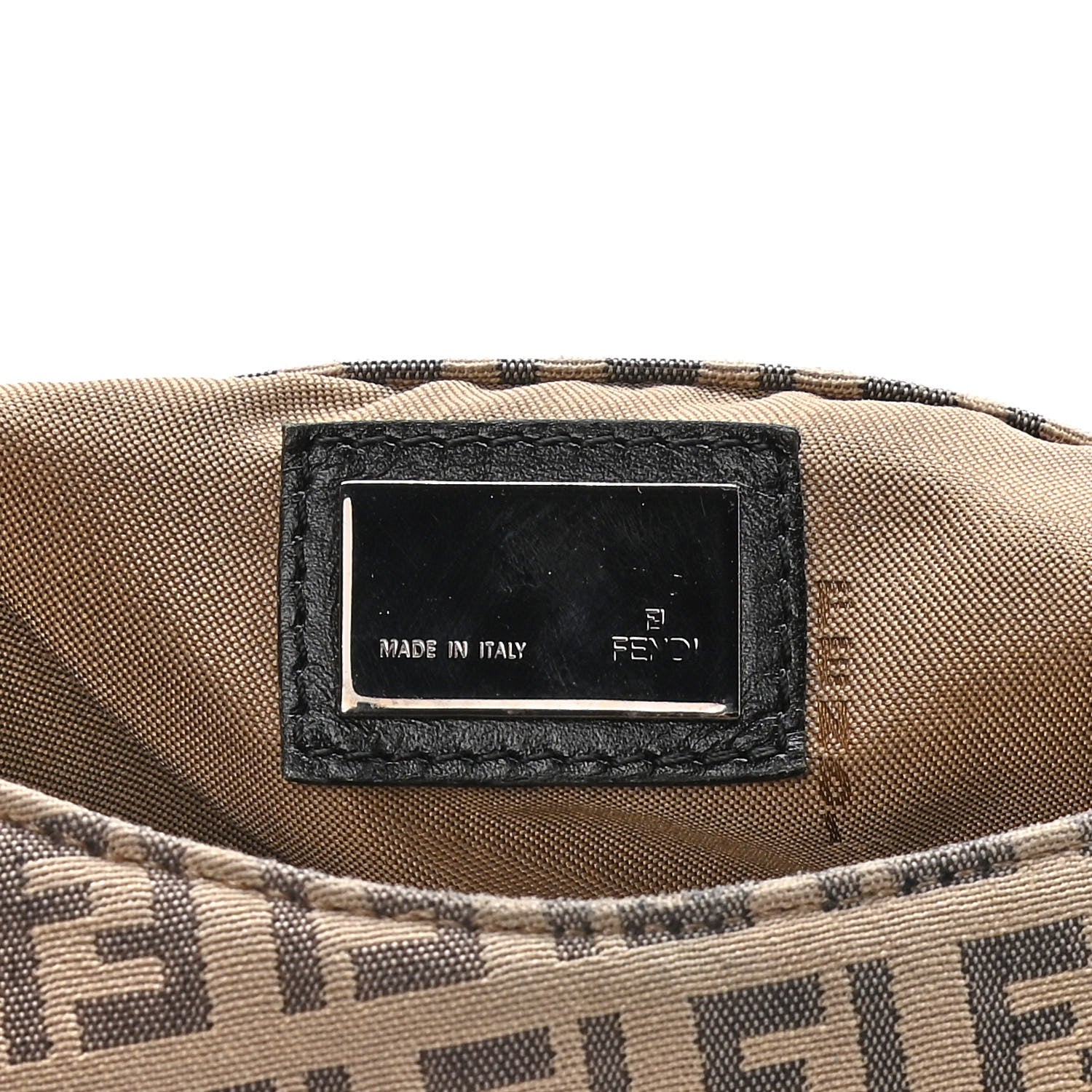 Fendi Zucchino Vitello Hobo Beige Black 8 of 16