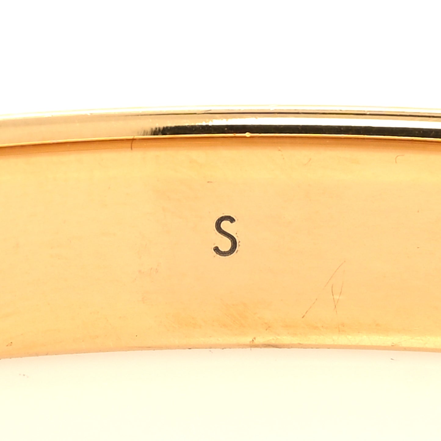 Brass Monogram Nanogram Cuff S Gold