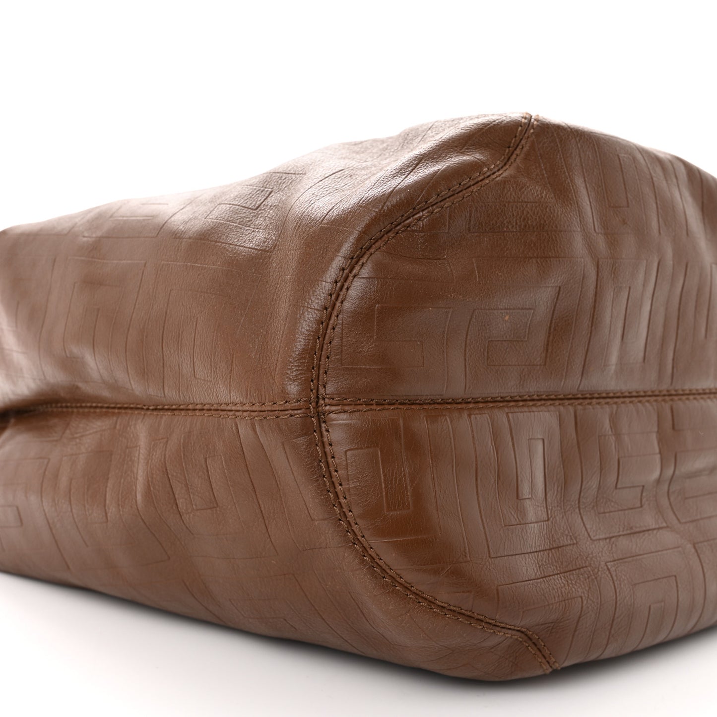 Calfskin Embossed Hobo Brown