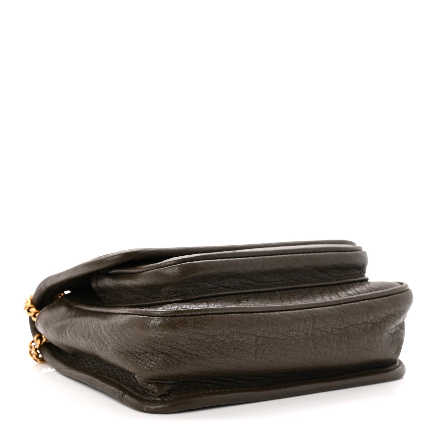 Saint Laurent Grained Lambskin Monogram Mini Niki Chain Satchel Dark Cork 4 of 10