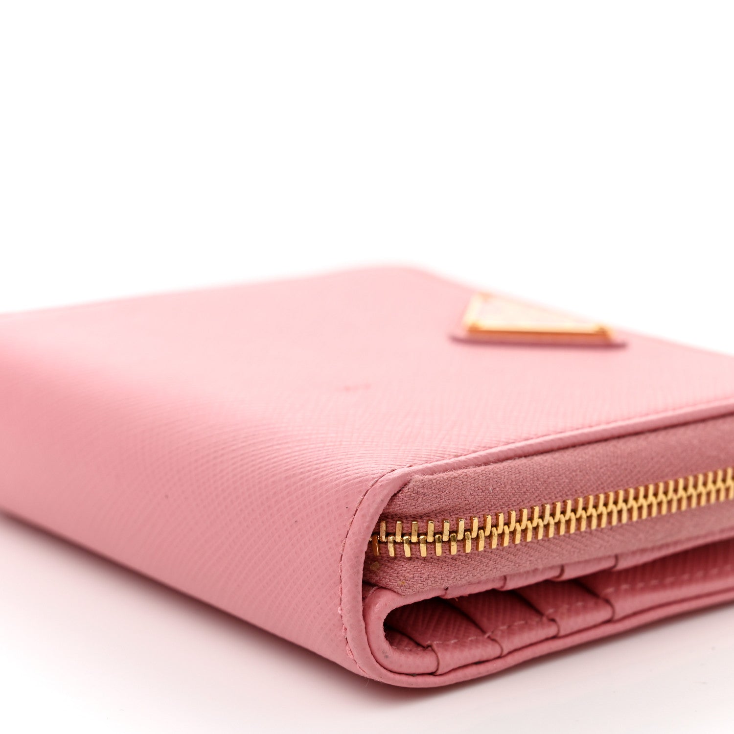 Prada Saffiano Triangle Compact Zip Around Walle Petalo 8 of 9
